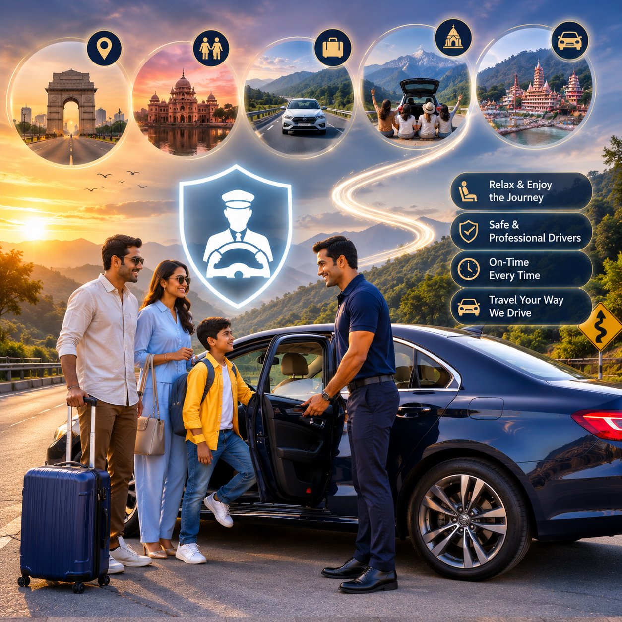 Outstation Driver Service from Gurugram