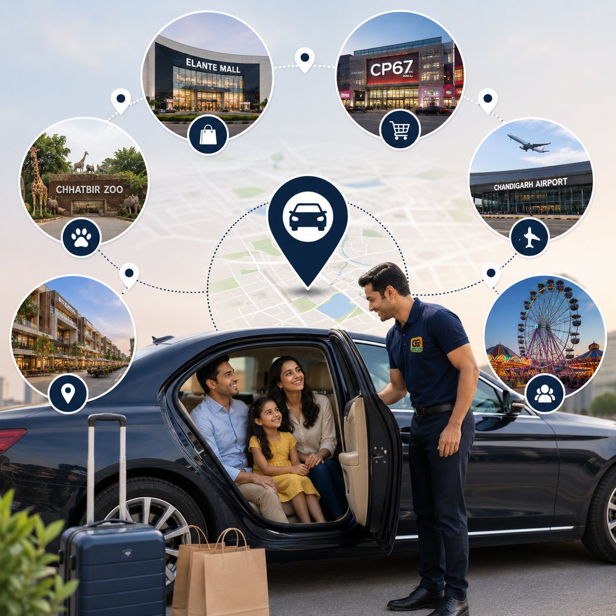 Explore Zirakpur with a Professional Driver