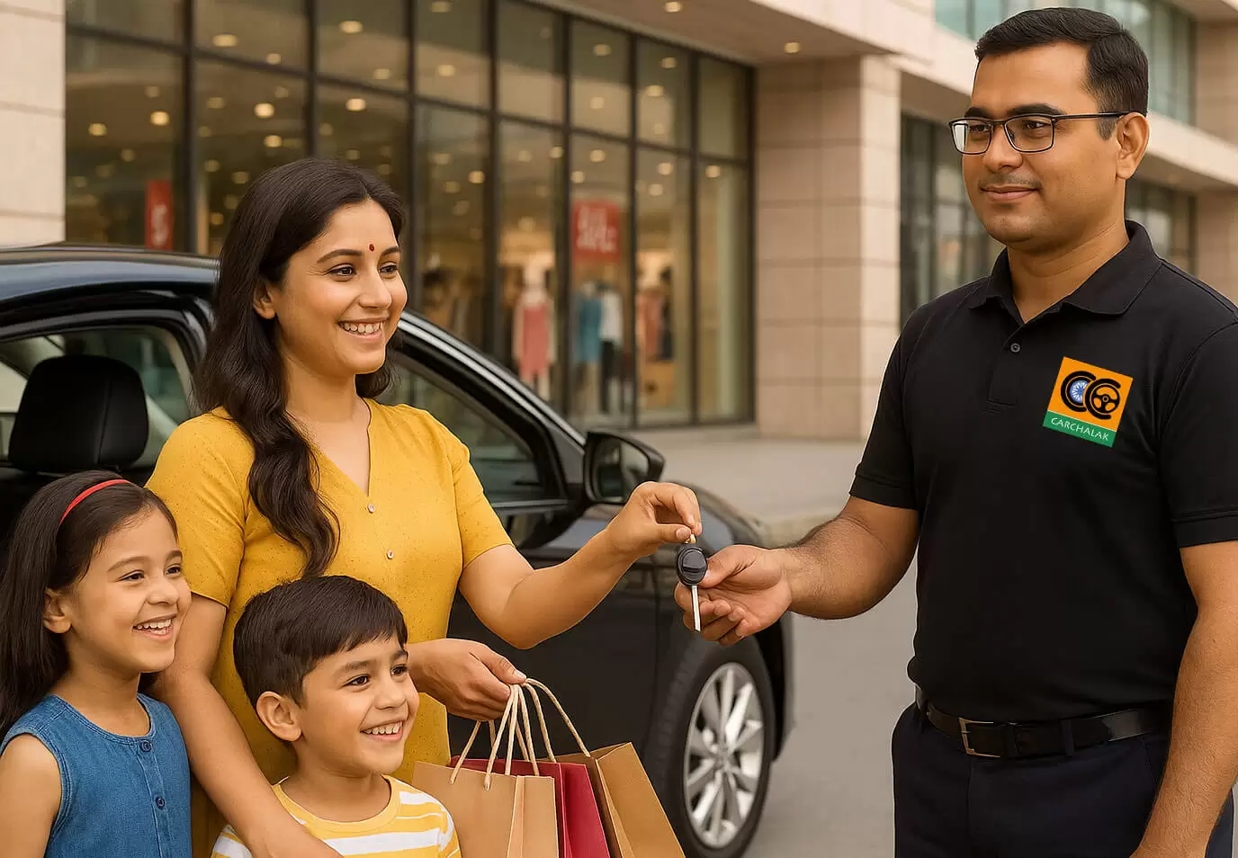 Hire a Driver in Jaipur 1 going shopping with carchalak driver